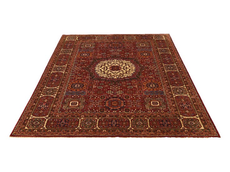 Detail image of 5' 11 x 8' 2 Hand Knotted Mamluk Ziegler Rug