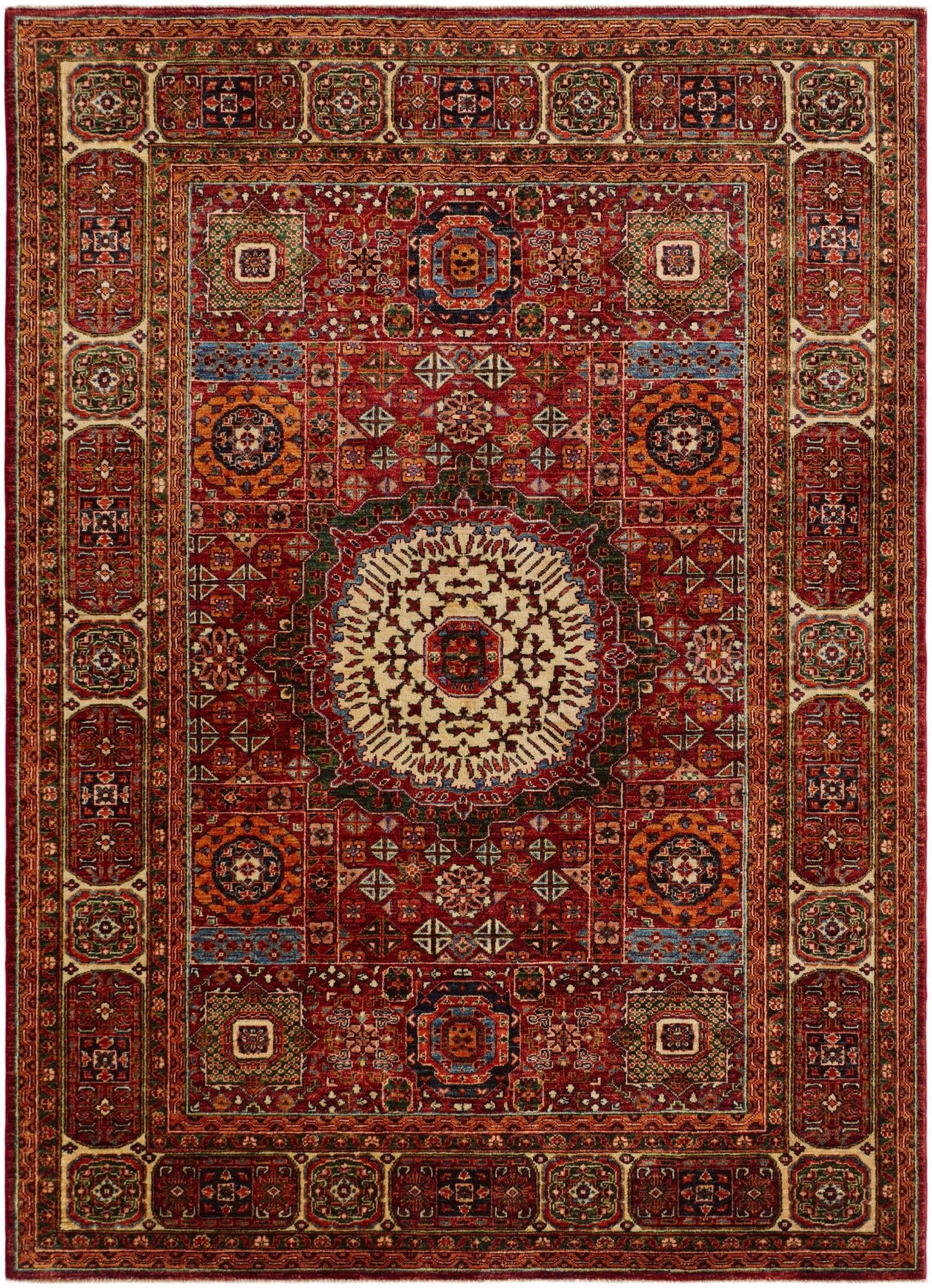 5' 11 x 8' 2 Hand Knotted Mamluk Ziegler Rug