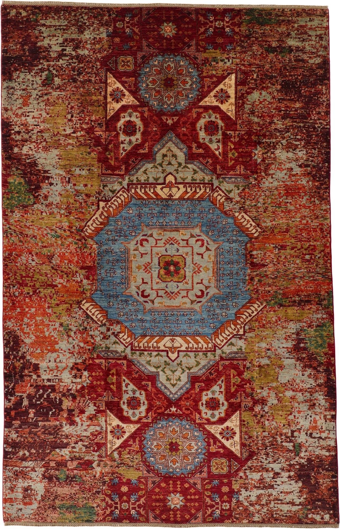 6' 10 x 10' 6 Hand Knotted Mamluk Ziegler Rug