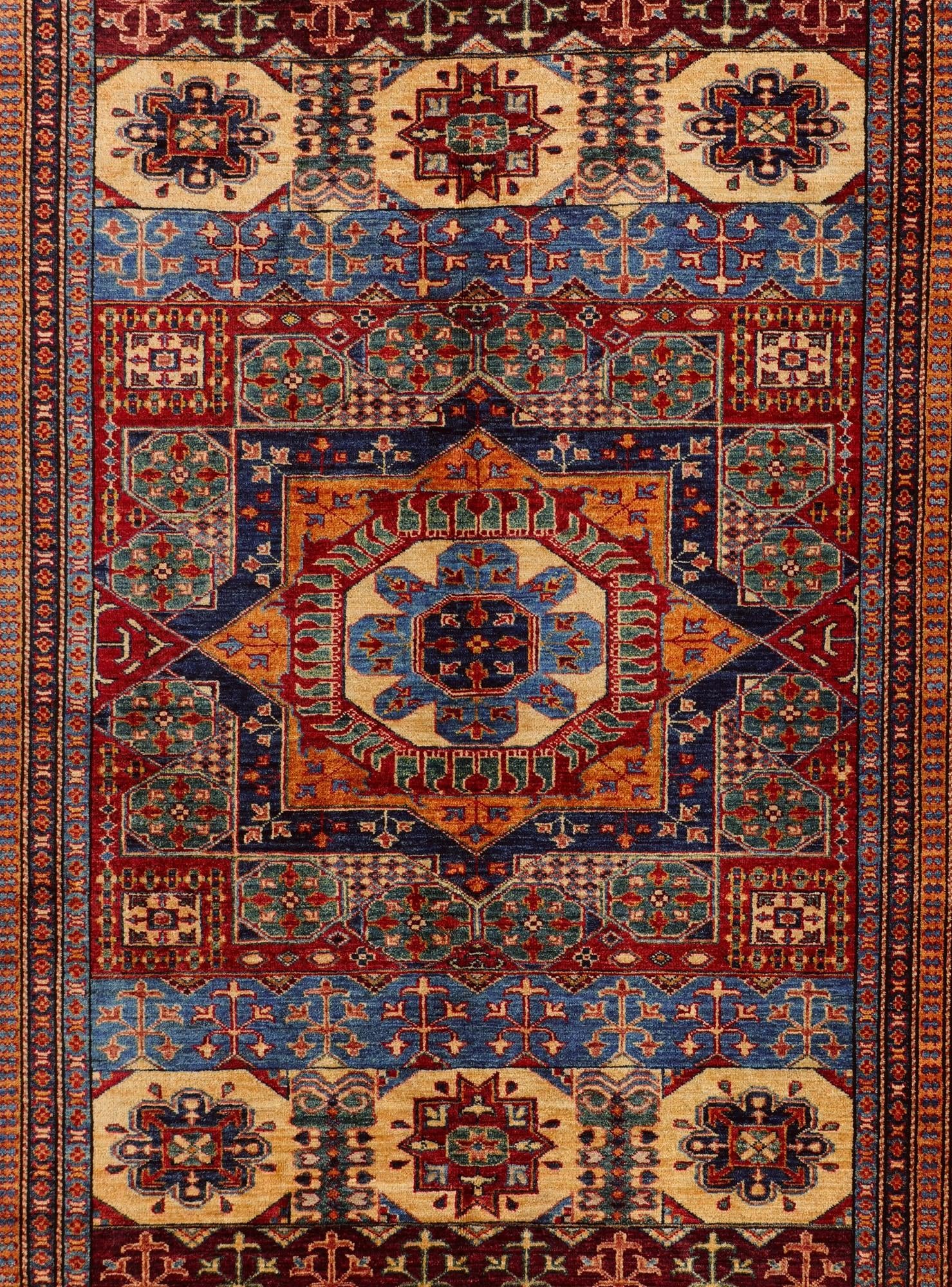 6' x 8' 4 Hand Knotted Mamluk Ziegler Rug