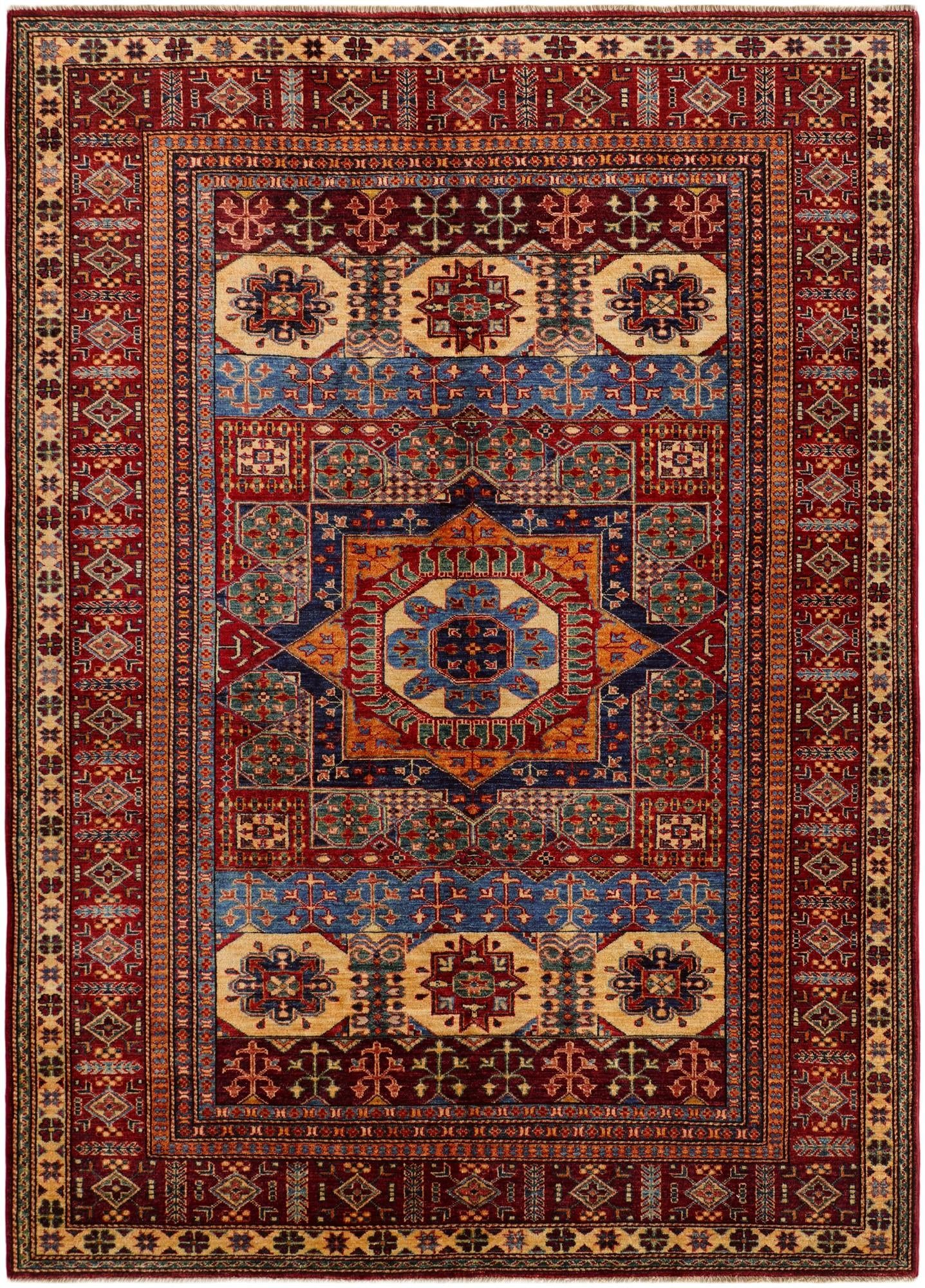 6' x 8' 4 Hand Knotted Mamluk Ziegler Rug