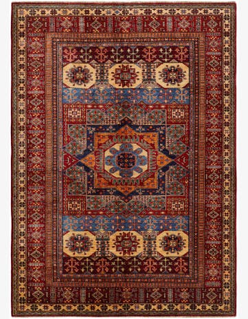 6' x 8' 4 Hand Knotted Mamluk Ziegler Rug
