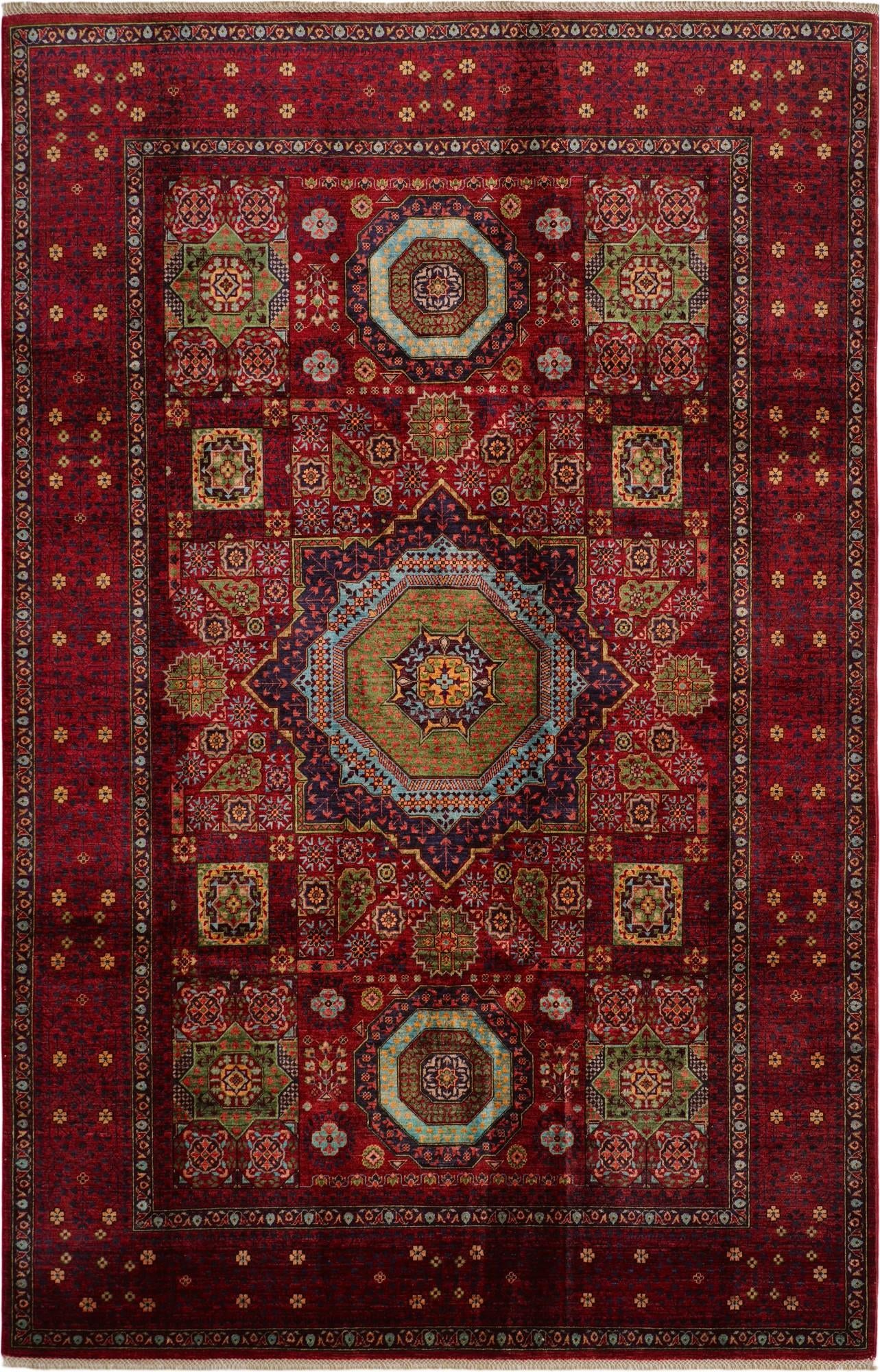 6' 8 x 10' 2 Hand Knotted Mamluk Ziegler Rug