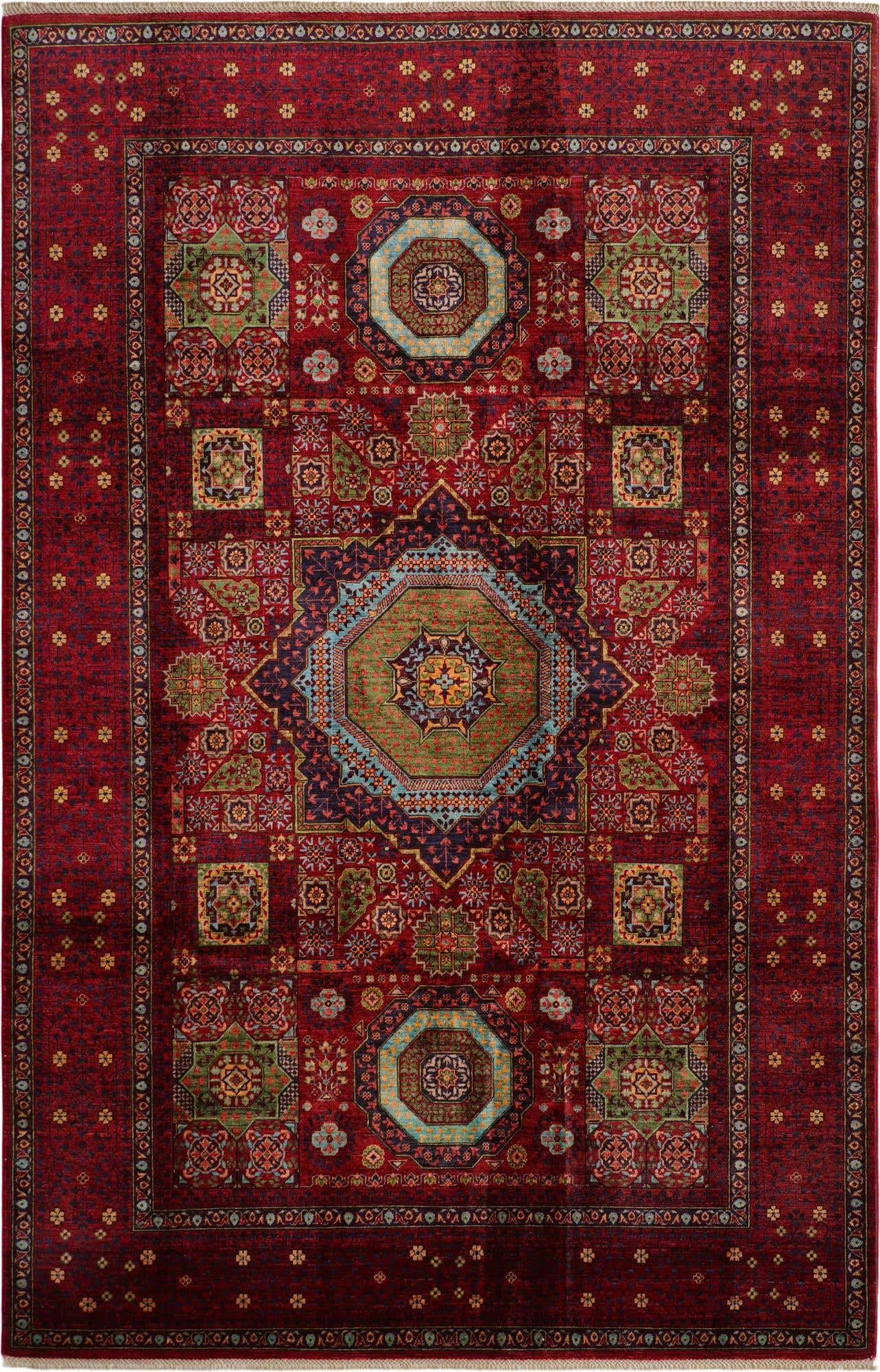 6' 8 x 10' 2 Hand Knotted Mamluk Ziegler Rug