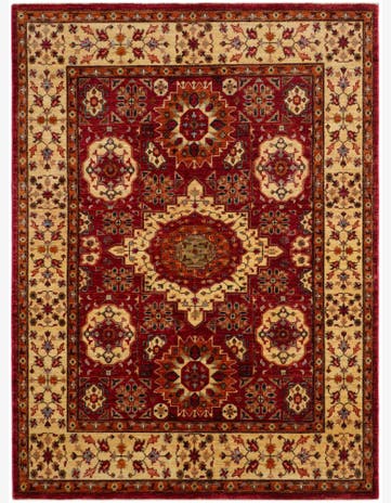 5' x 6' 9 Hand Knotted Mamluk Ziegler Rug