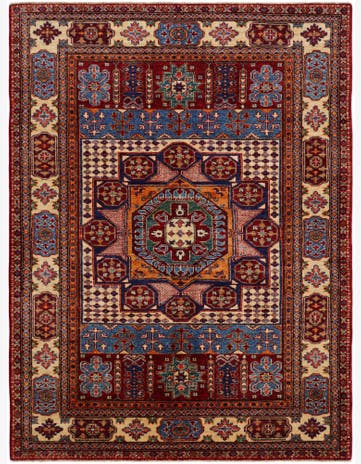 5' 3 x 6' 11 Hand Knotted Mamluk Ziegler Rug