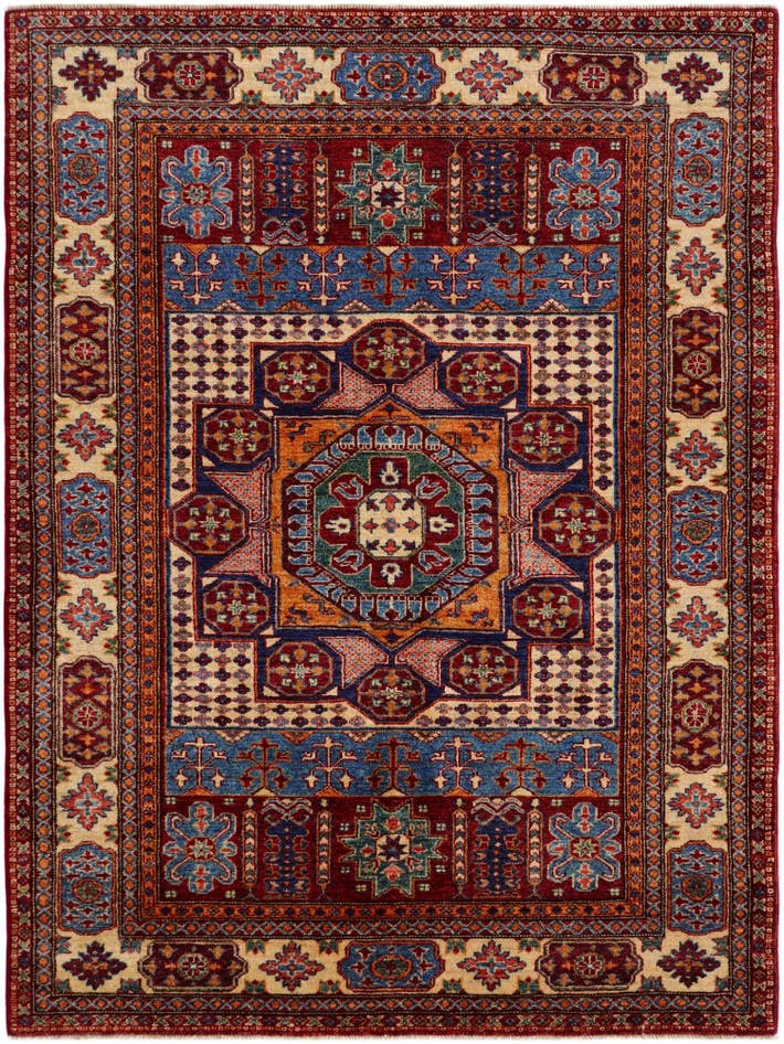 Detail image of 160cm x 210cm anudado a mano Mamluk Ziegler Alfombra