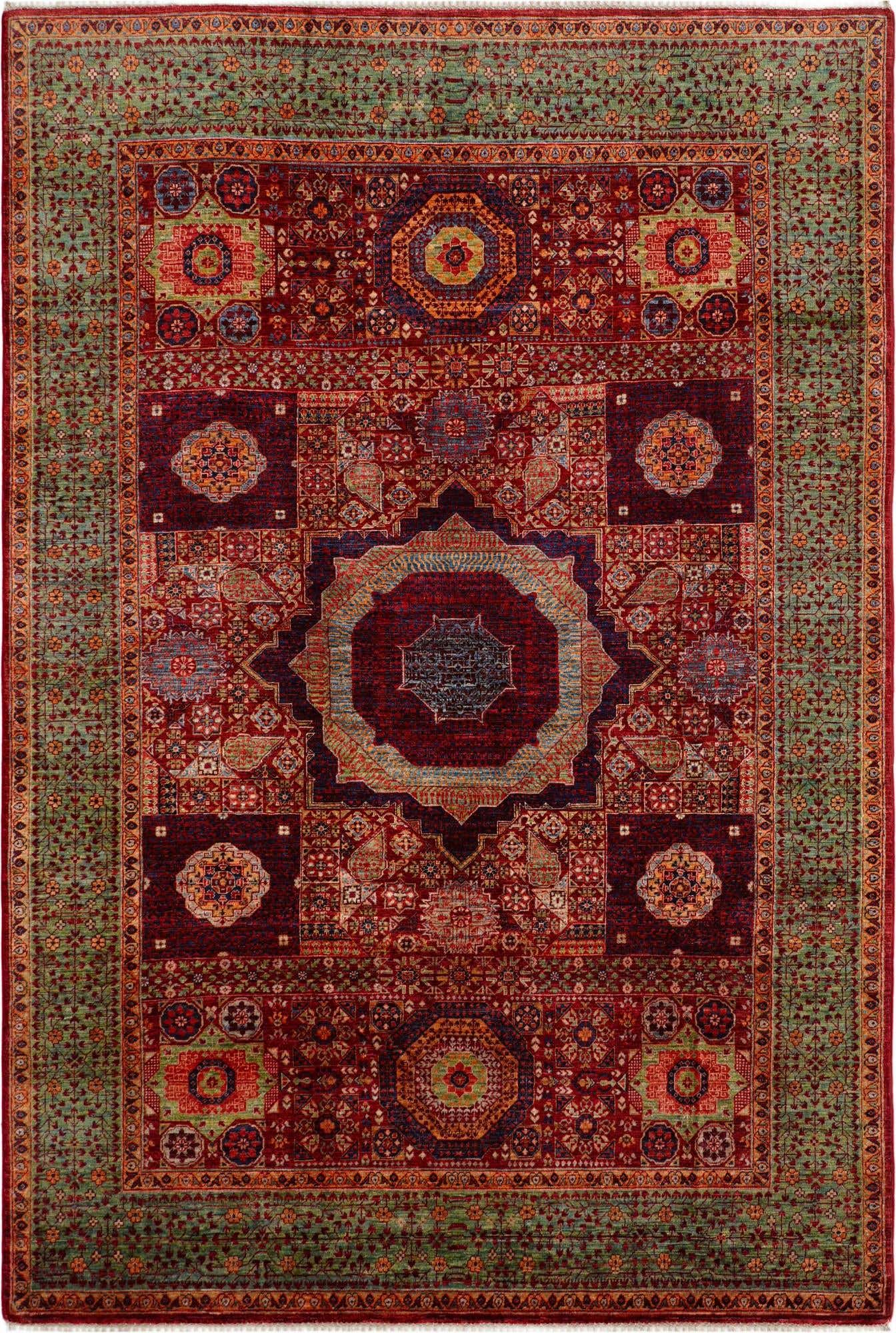 6' 6 x 9' 8 Hand Knotted Mamluk Ziegler Rug