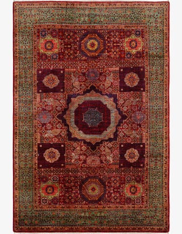 6' 6 x 9' 8 Hand Knotted Mamluk Ziegler Rug