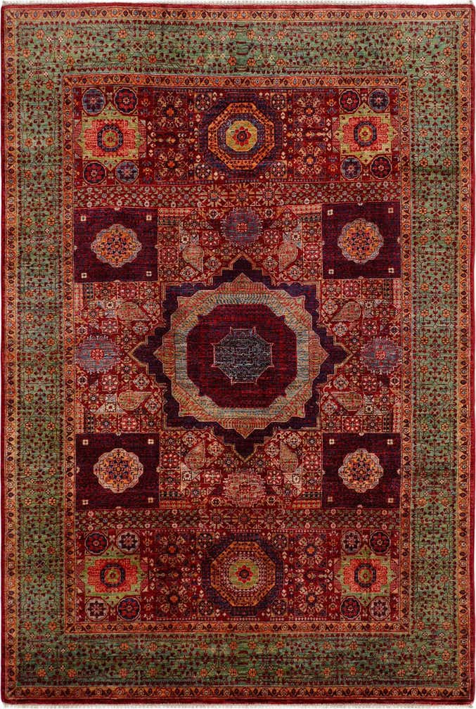 6' 6 x 9' 8 Hand Knotted Mamluk Ziegler Rug