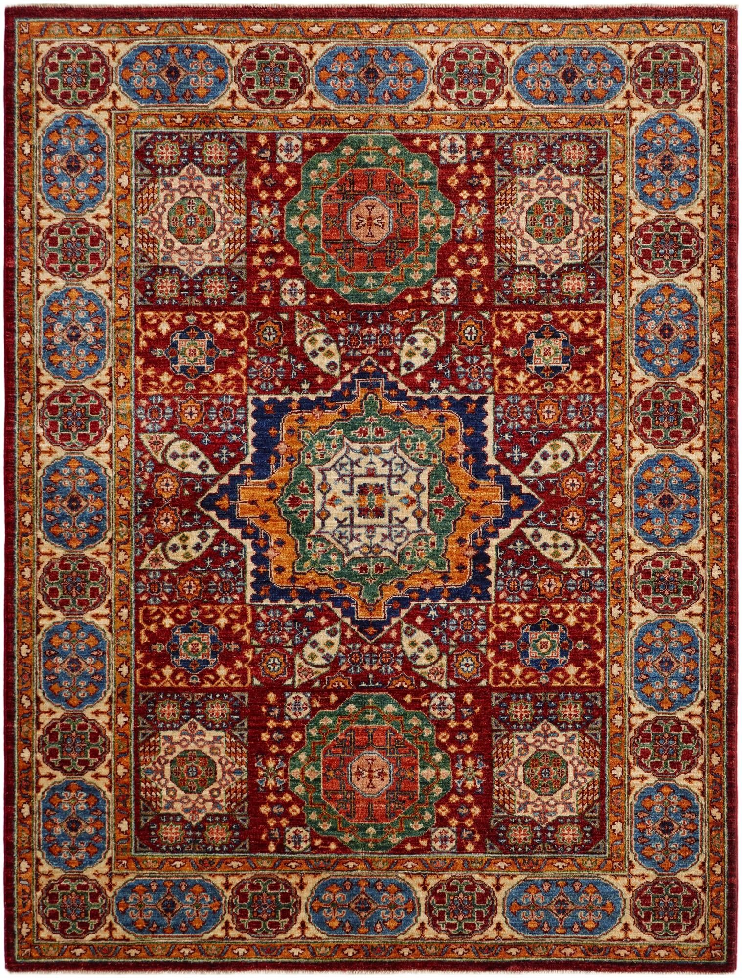 5' 4 x 6' 11 Hand Knotted Mamluk Ziegler Rug