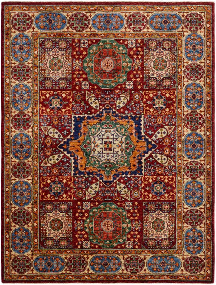 5' 4 x 6' 11 Hand Knotted Mamluk Ziegler Rug
