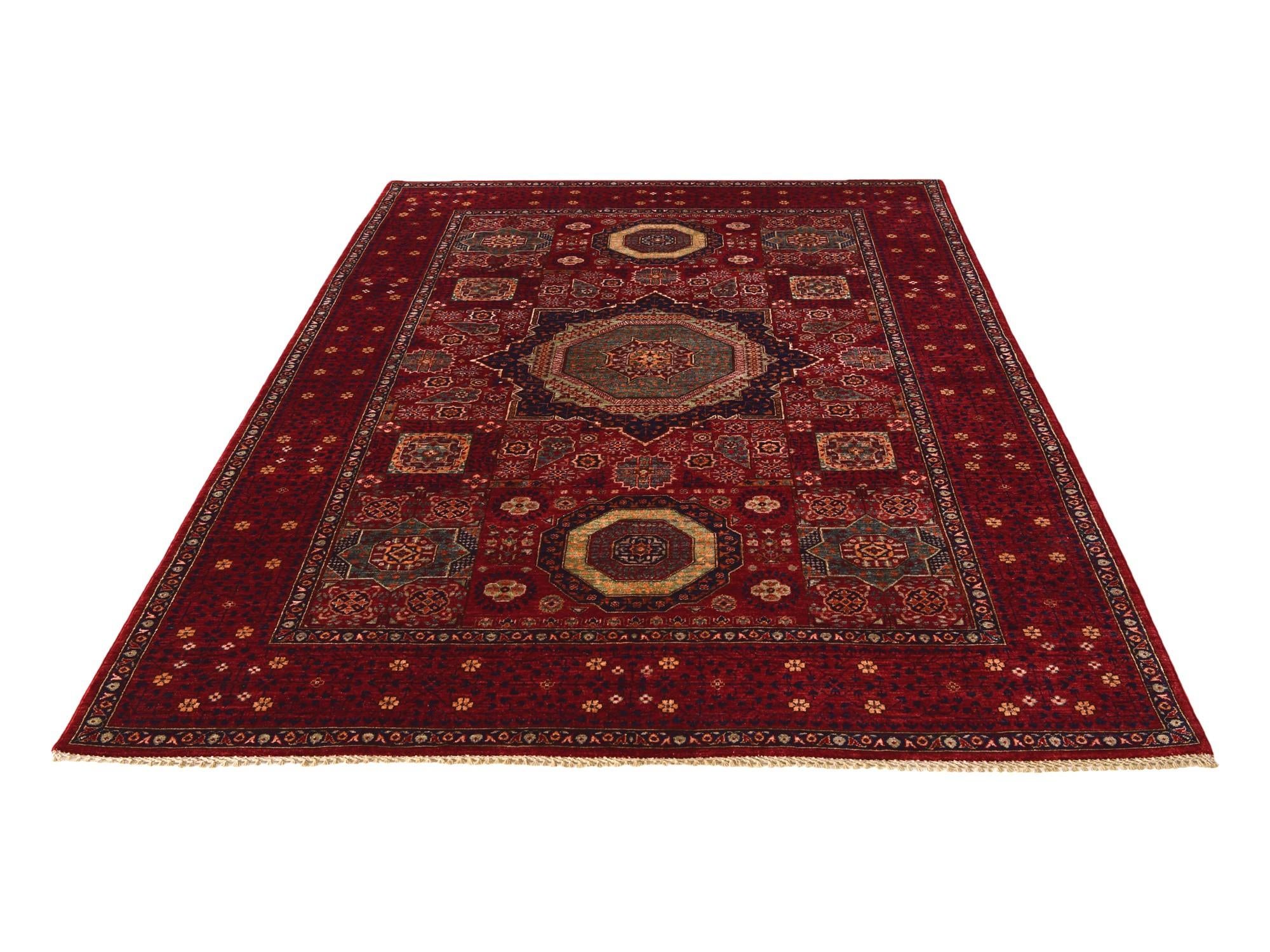 6' 2 x 8' 10 Hand Knotted Mamluk Ziegler Rug