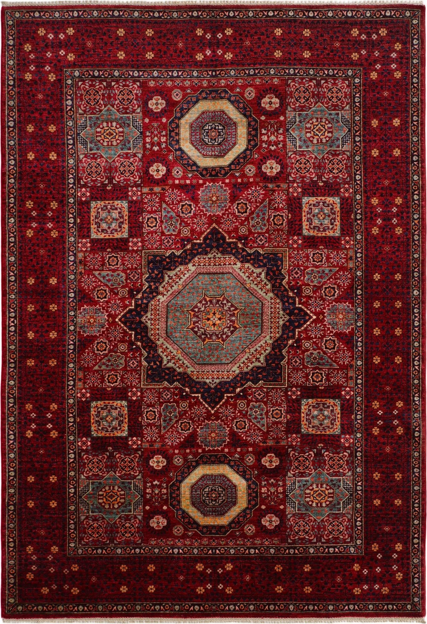 6' 2 x 8' 10 Hand Knotted Mamluk Ziegler Rug