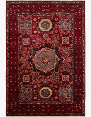 6' 2 x 8' 10 Hand Knotted Mamluk Ziegler Rug