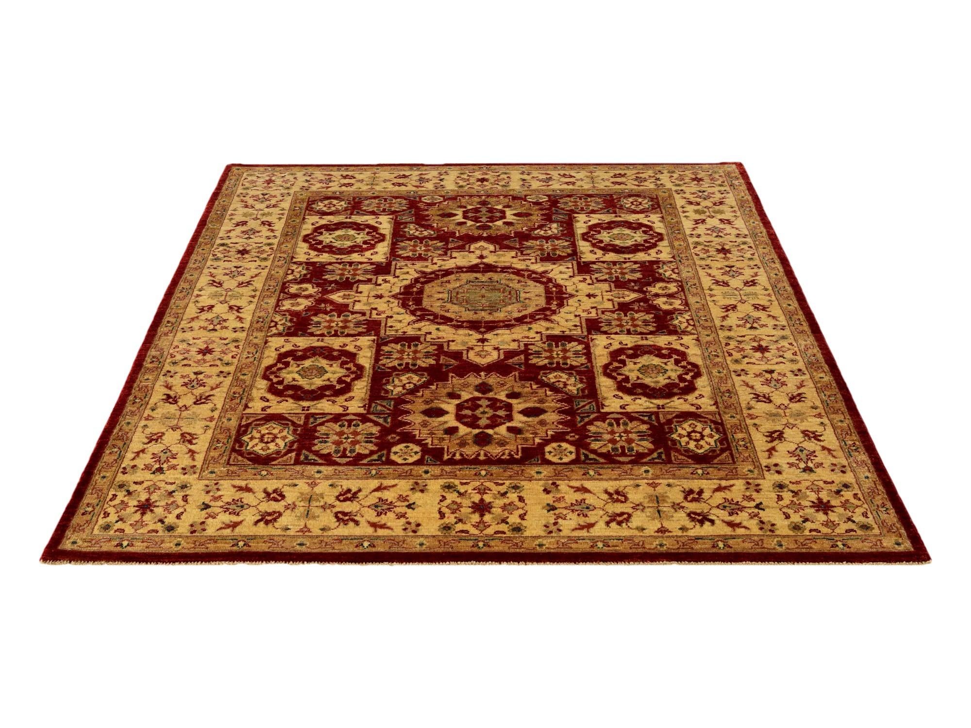 5' 1 x 6' 7 Hand Knotted Mamluk Ziegler Rug