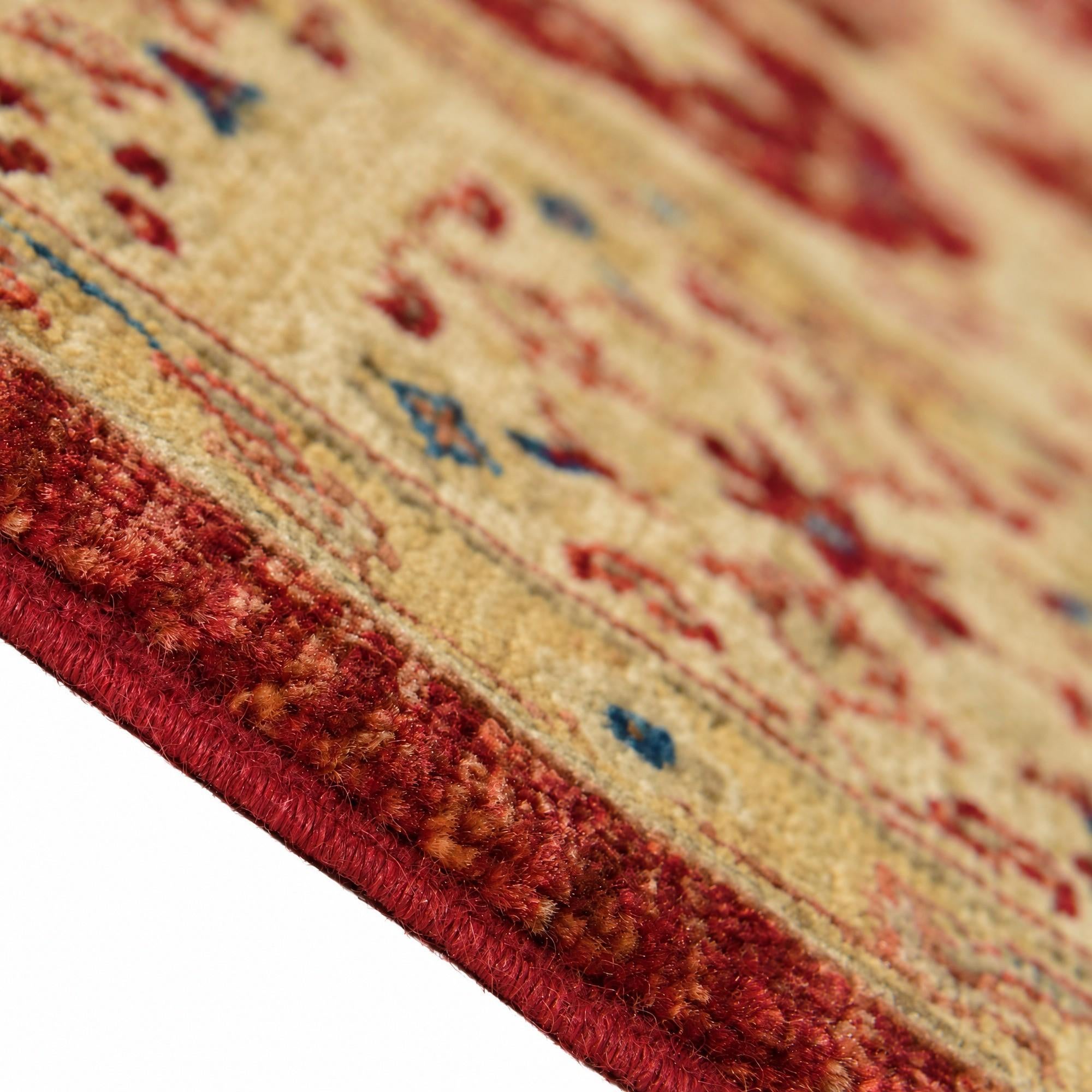 155cm x 200cm Hand Knotted Mamluk Ziegler Rug