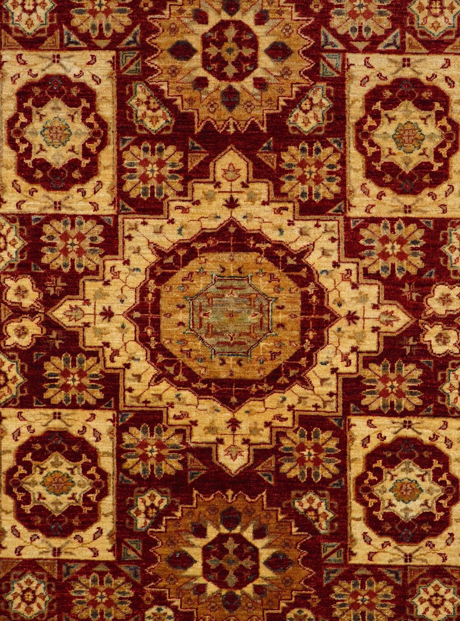 5' 1 x 6' 7 Hand Knotted Mamluk Ziegler Rug