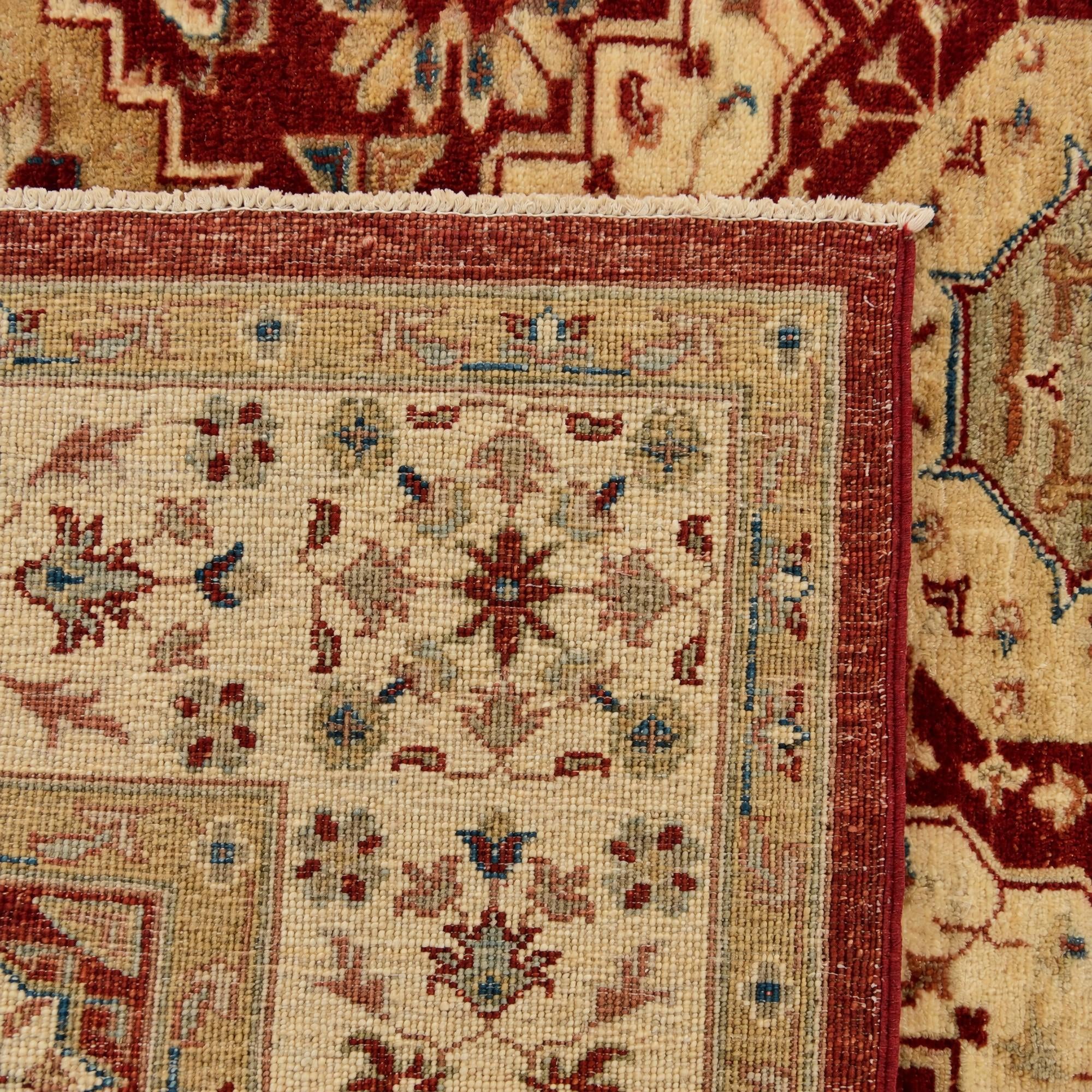 155cm x 200cm Hand Knotted Mamluk Ziegler Rug