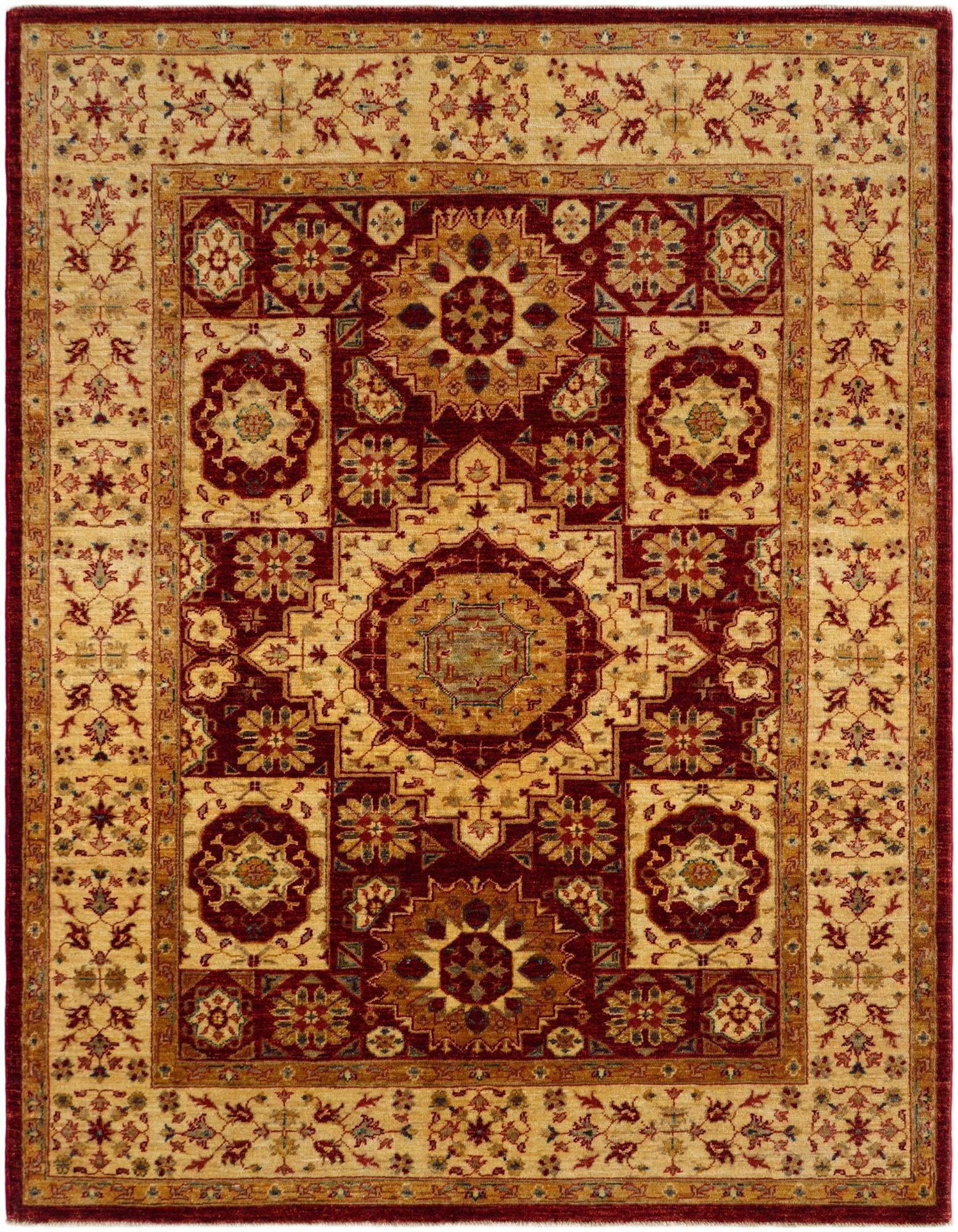 5' 1 x 6' 7 Hand Knotted Mamluk Ziegler Rug