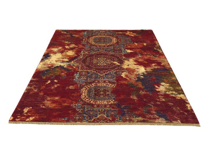 5' 2 x 6' 10 Hand Knotted Mamluk Ziegler Rug