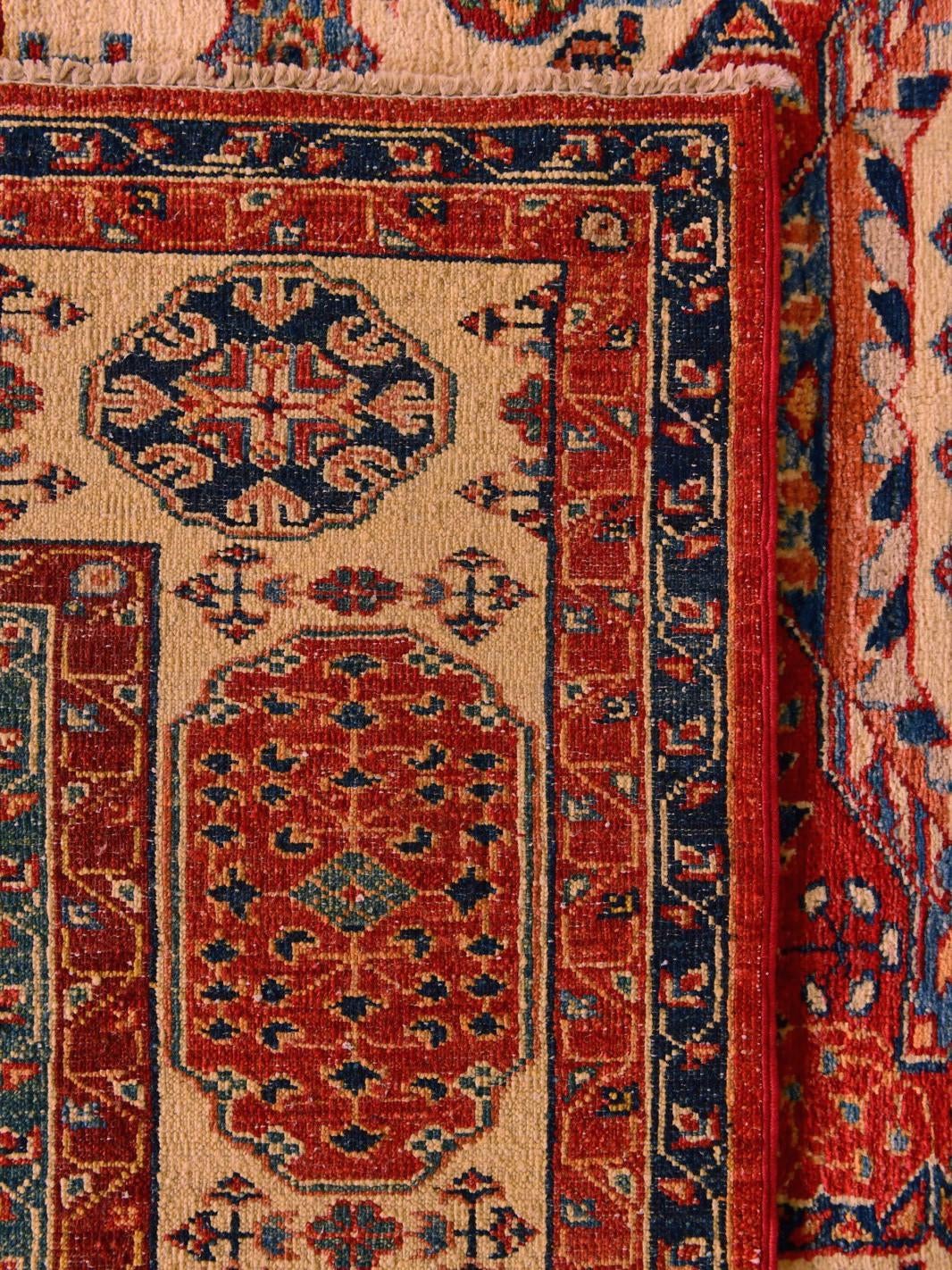 180cm x 270cm Hand Knotted Mamluk Ziegler Rug