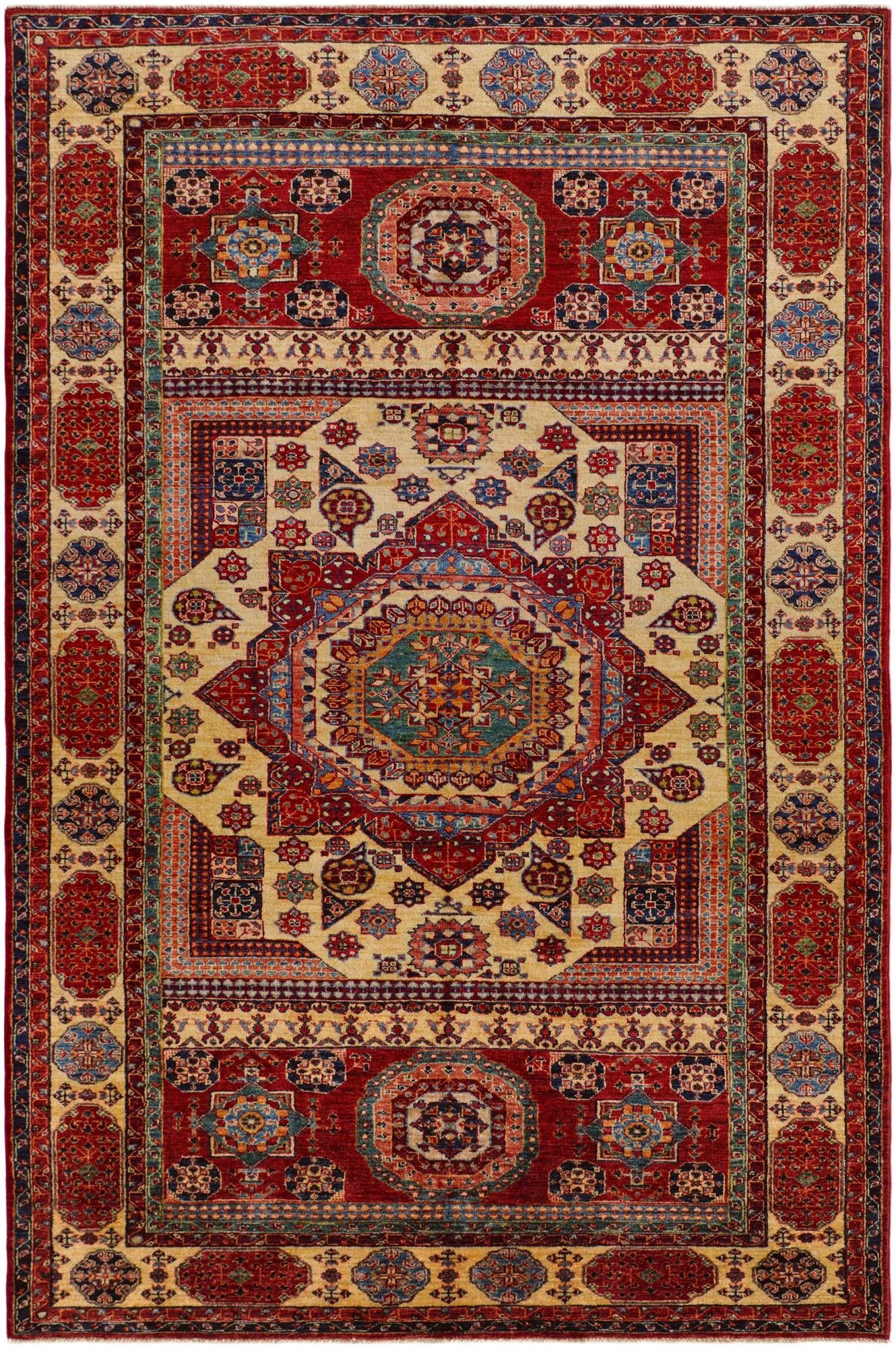 6' x 8' 11 Hand Knotted Mamluk Ziegler Rug