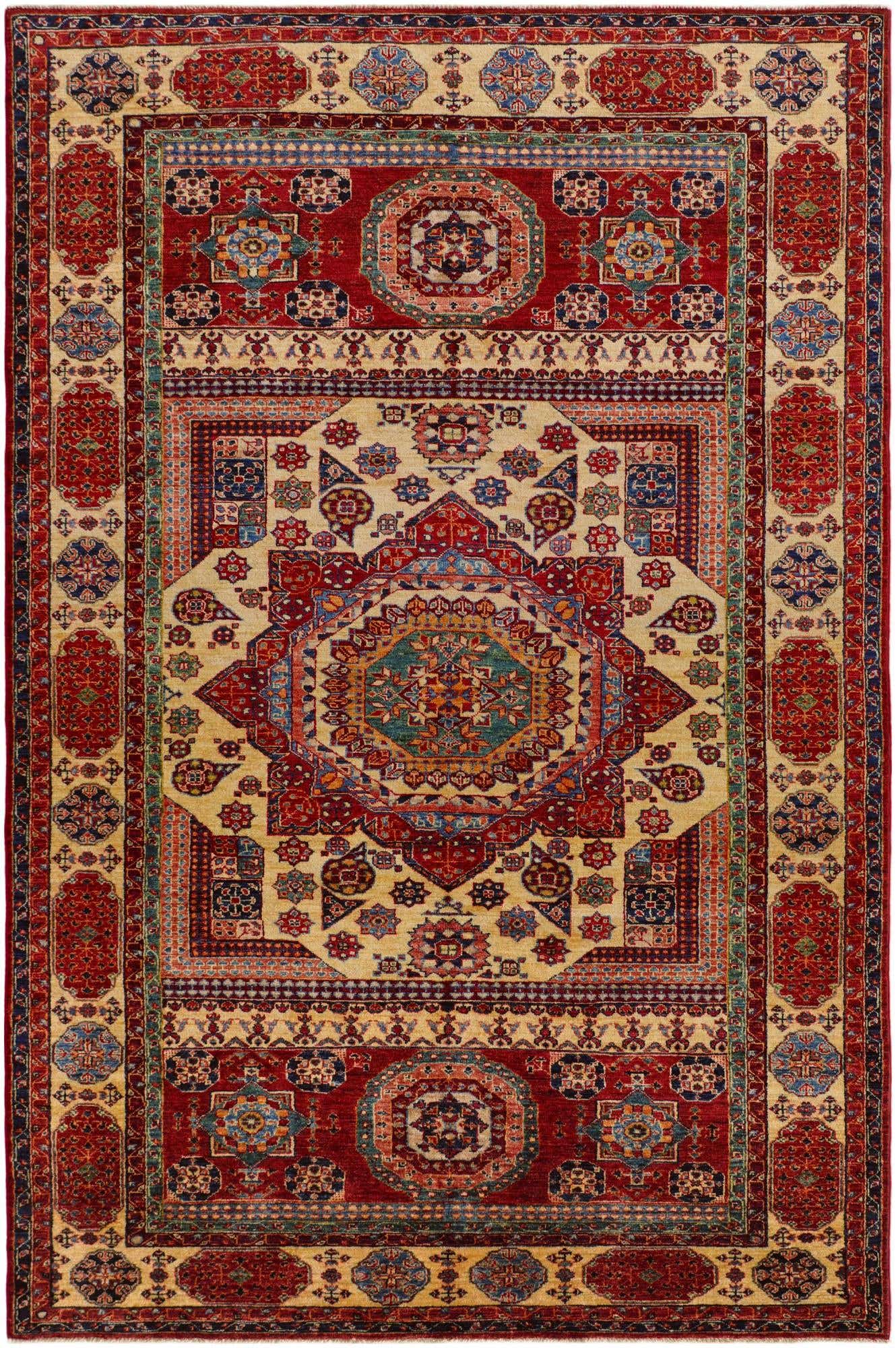 6' x 8' 11 Hand Knotted Mamluk Ziegler Rug