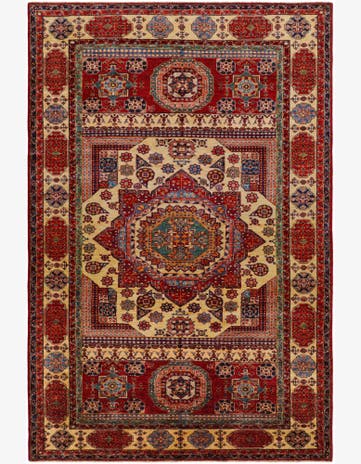 6' x 8' 11 Hand Knotted Mamluk Ziegler Rug
