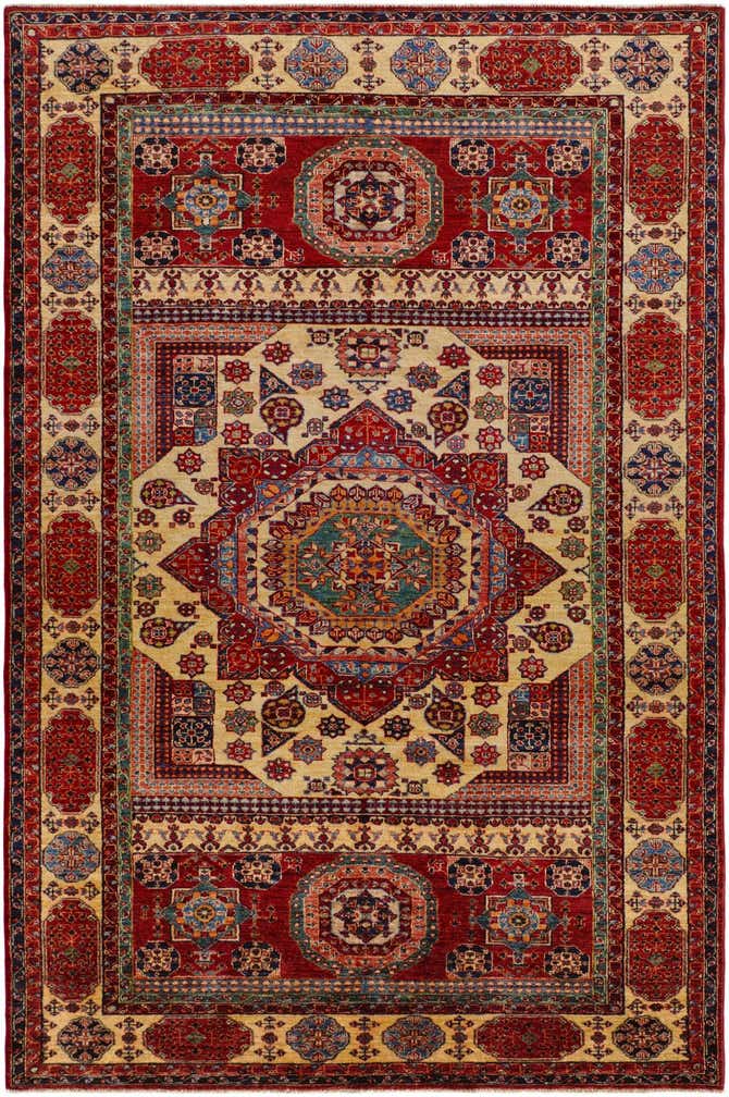 6' x 8' 11 Hand Knotted Mamluk Ziegler Rug
