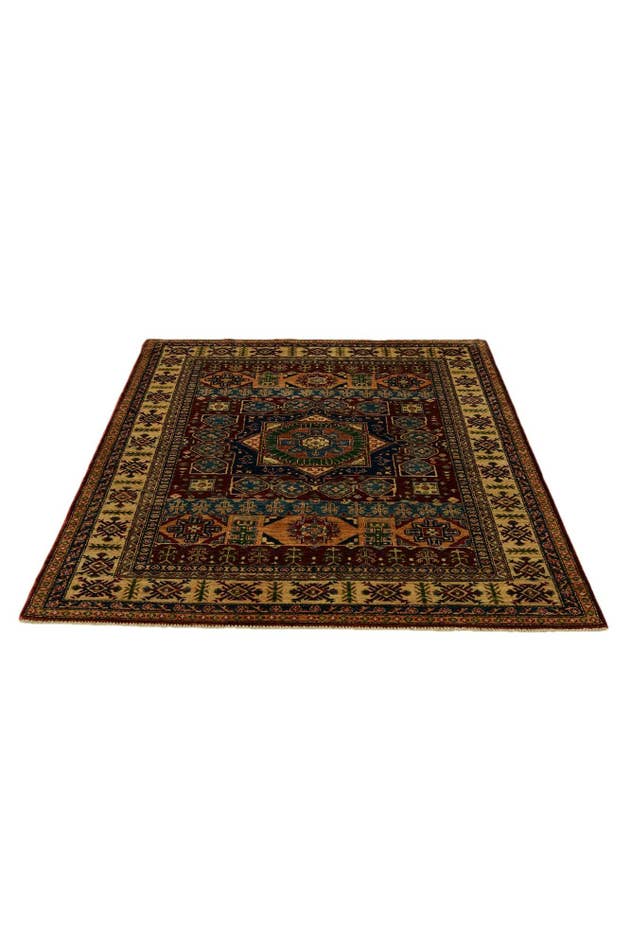 Detail image of 5' x 6' 6 Hand Knotted Mamluk Ziegler Rug