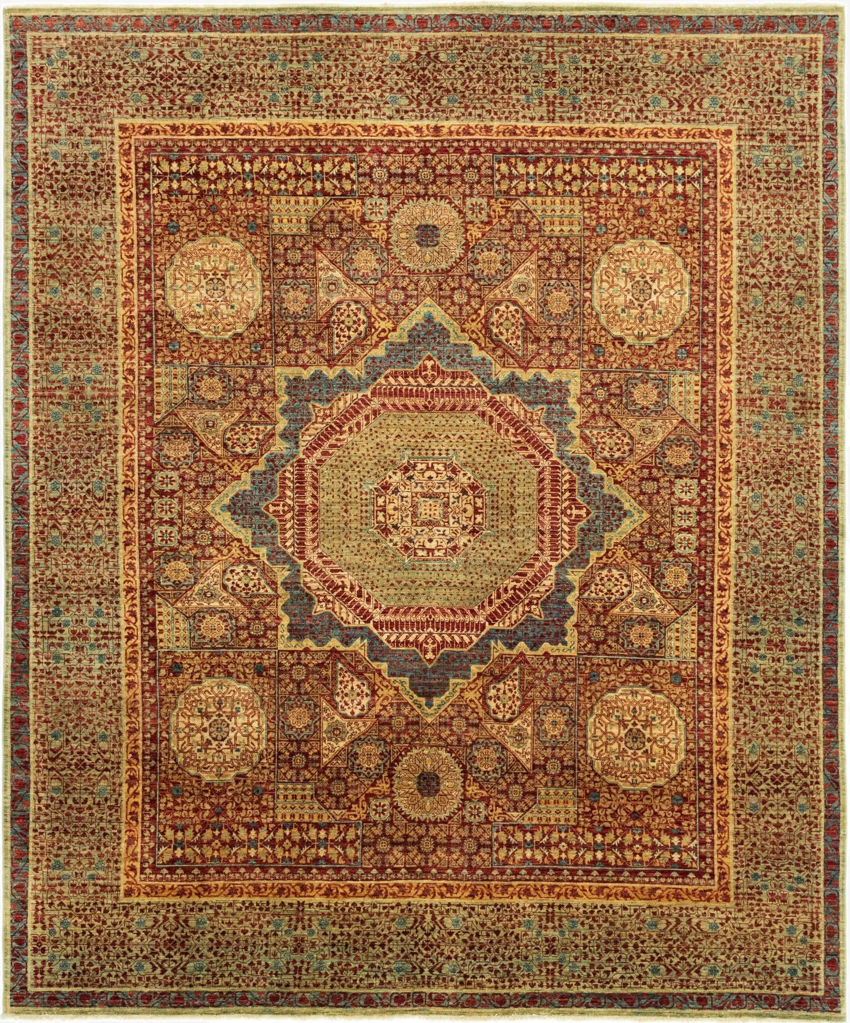 8' 3 x 9' 10  Hand Knotted Mamluk Ziegler Oriental Rug