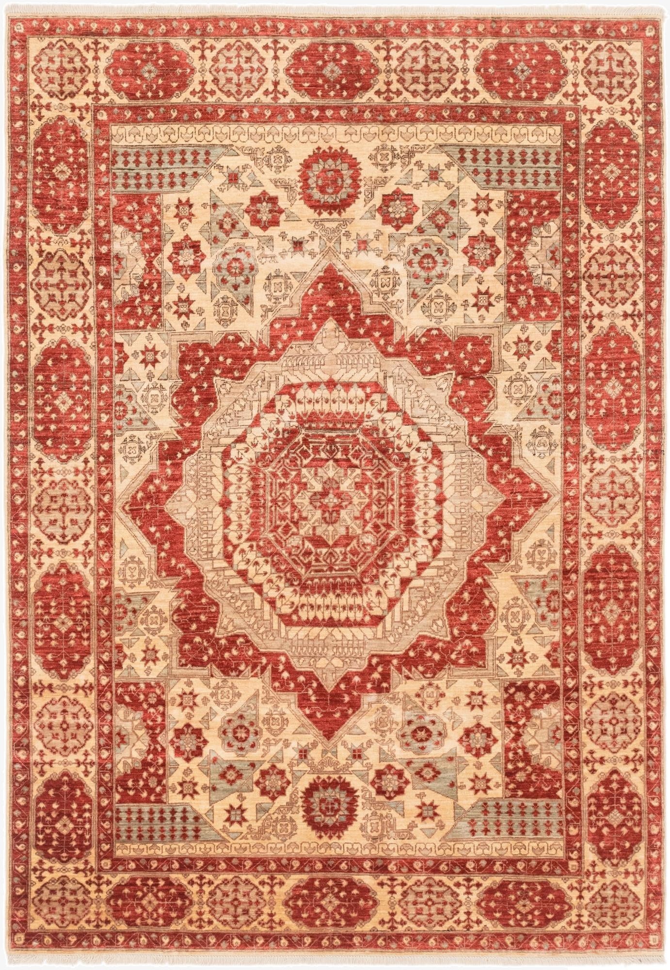 6' x 8' 10  Hand Knotted Mamluk Ziegler Oriental Rug