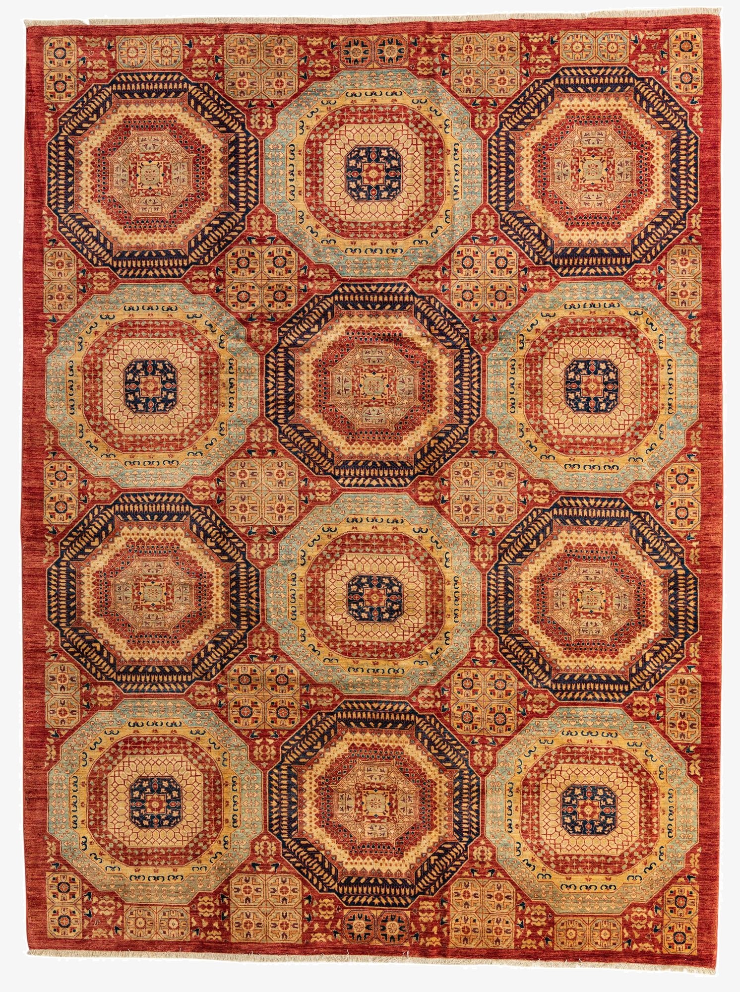 8' 5 x 11' 2  Hand Knotted Mamluk Ziegler Rug