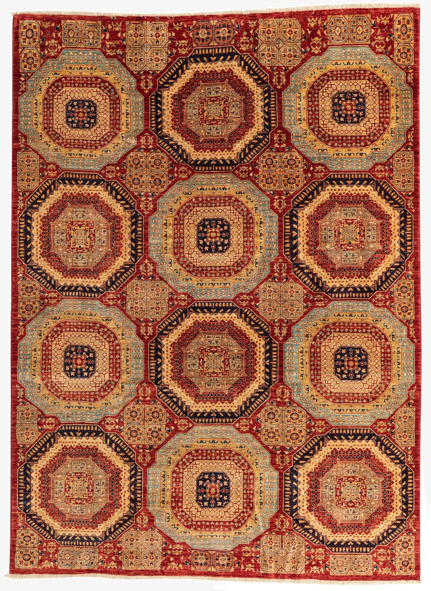 6' 10 x 9' 5  Hand Knotted Mamluk Ziegler Oriental Rug