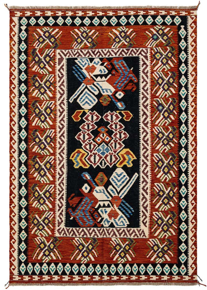 5' 2 x 6' 11 Hand Knotted Marok Kilim Rug