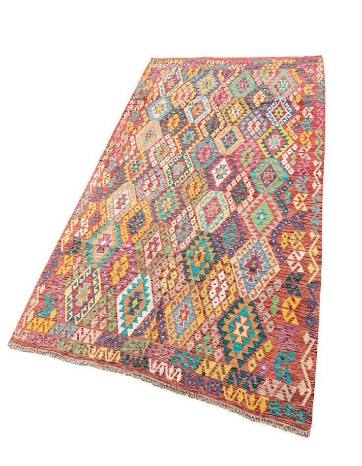Detail image of 7' 1 x 9' 7 Hand Knotted Marok Kilim Rug