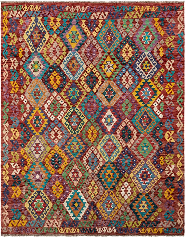 Detail image of 7' 1 x 9' 7 Hand Knotted Marok Kilim Rug