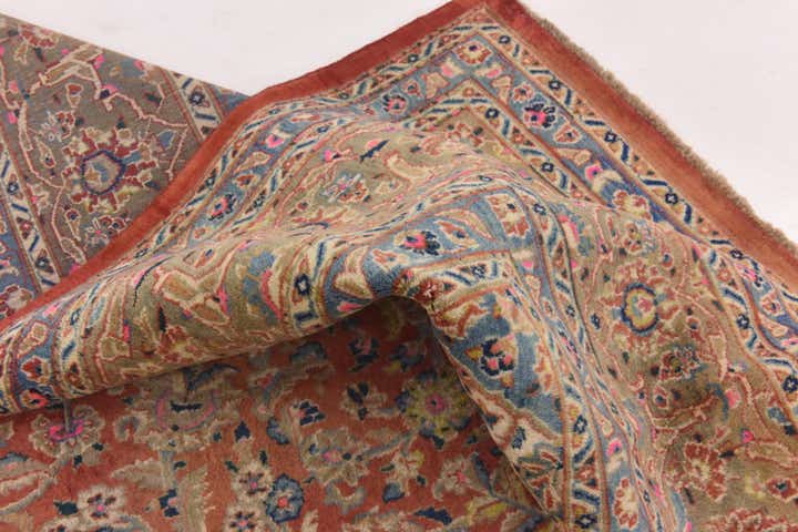 9' 8 x 13' Hand Knotted Mashad Persian Wool Rug