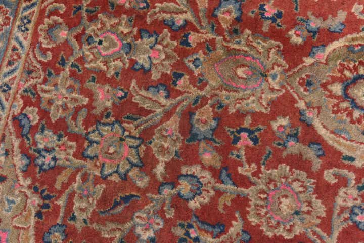 9' 8 x 13' Hand Knotted Mashad Persian Wool Rug