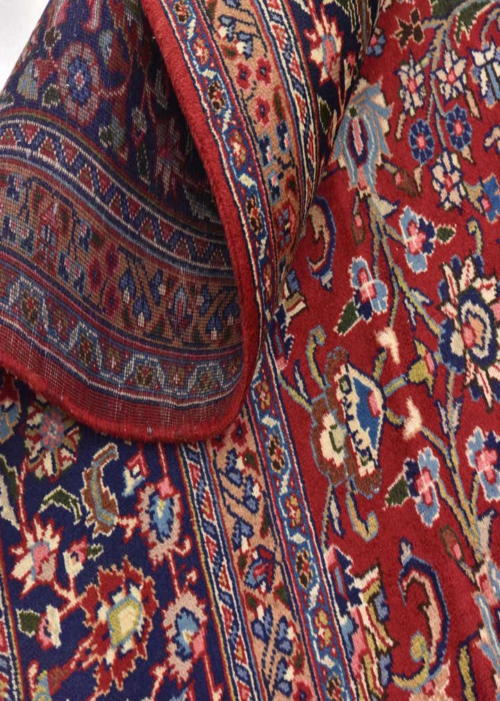 9' 7 x 12' 10 Hand Knotted Mashad Persian Wool Rug