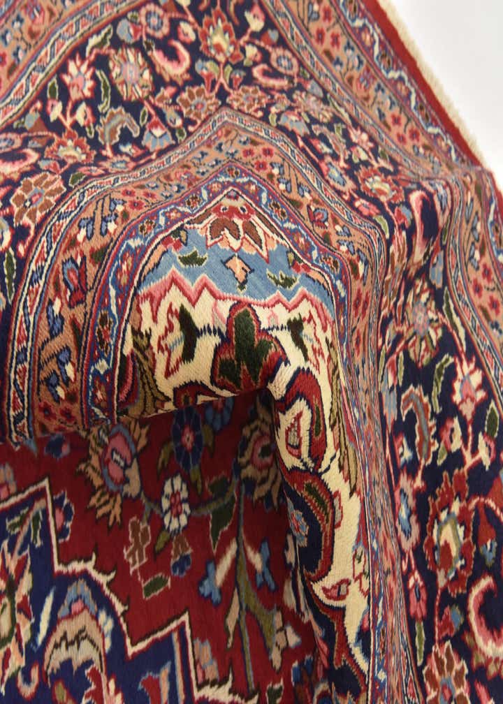 9' 7 x 12' 10 Hand Knotted Mashad Persian Wool Rug