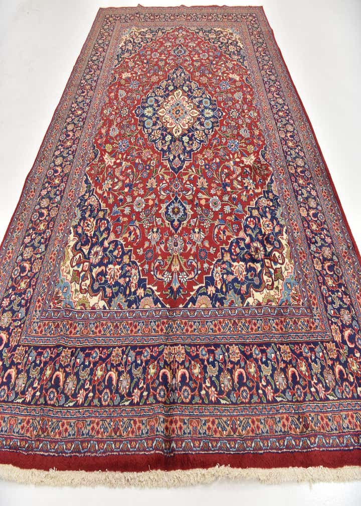 9' 7 x 12' 10 Hand Knotted Mashad Persian Wool Rug