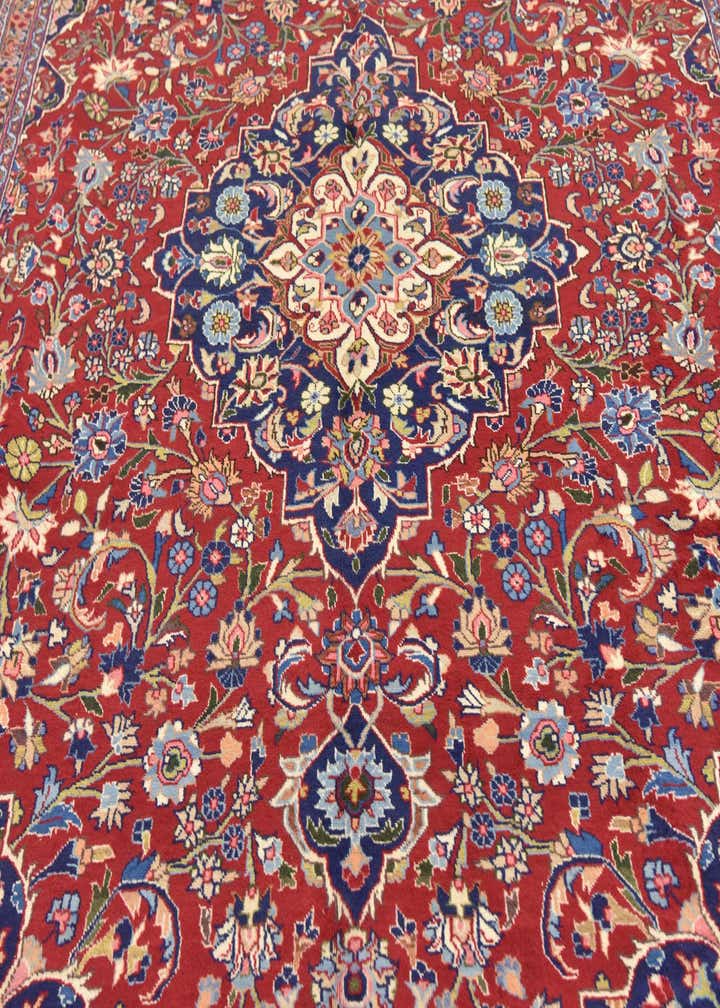 9' 7 x 12' 10 Hand Knotted Mashad Persian Wool Rug