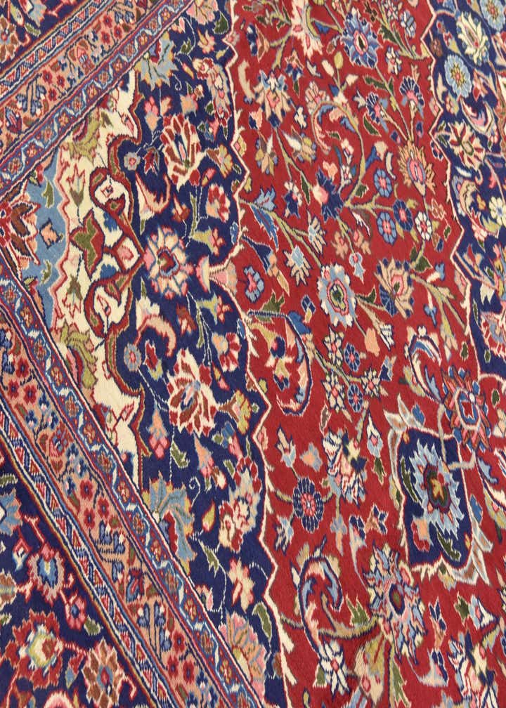 9' 7 x 12' 10 Hand Knotted Mashad Persian Wool Rug