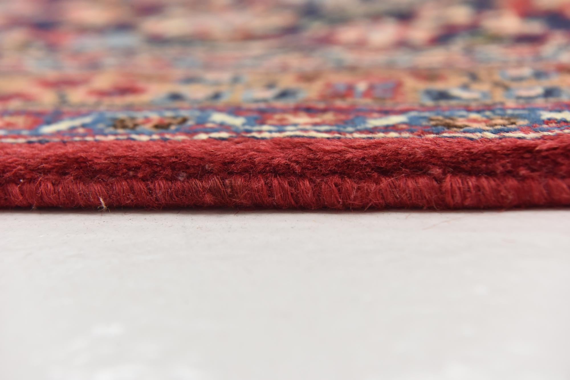9' 7 x 12' 10 Hand Knotted Mashad Persian Wool Rug