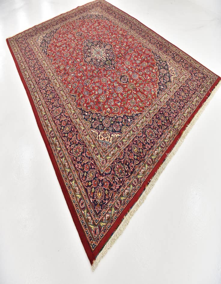 Detail image of 9' 10 x 12' 10  Hand Knotted Mashad Persian Wool Rug