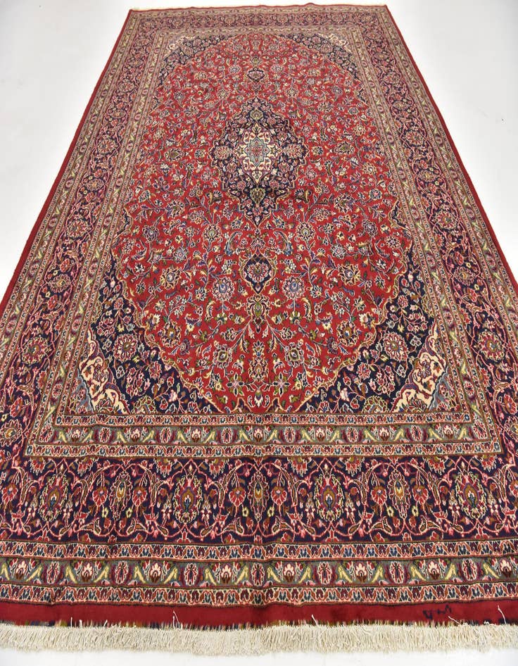 Detail image of 9' 10 x 12' 10  Hand Knotted Mashad Persian Wool Rug