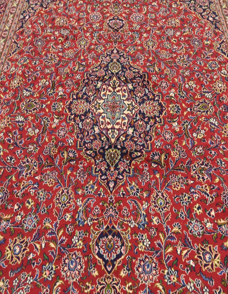Detail image of 9' 10 x 12' 10  Hand Knotted Mashad Persian Wool Rug