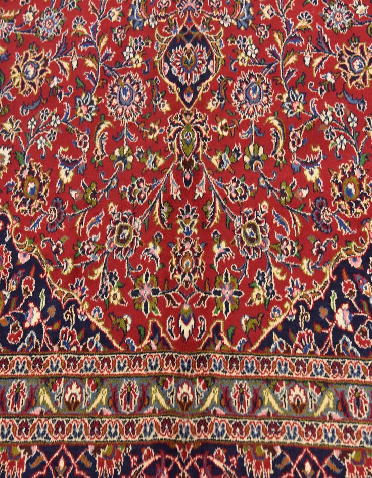 Detail image of 9' 10 x 12' 10  Hand Knotted Mashad Persian Wool Rug